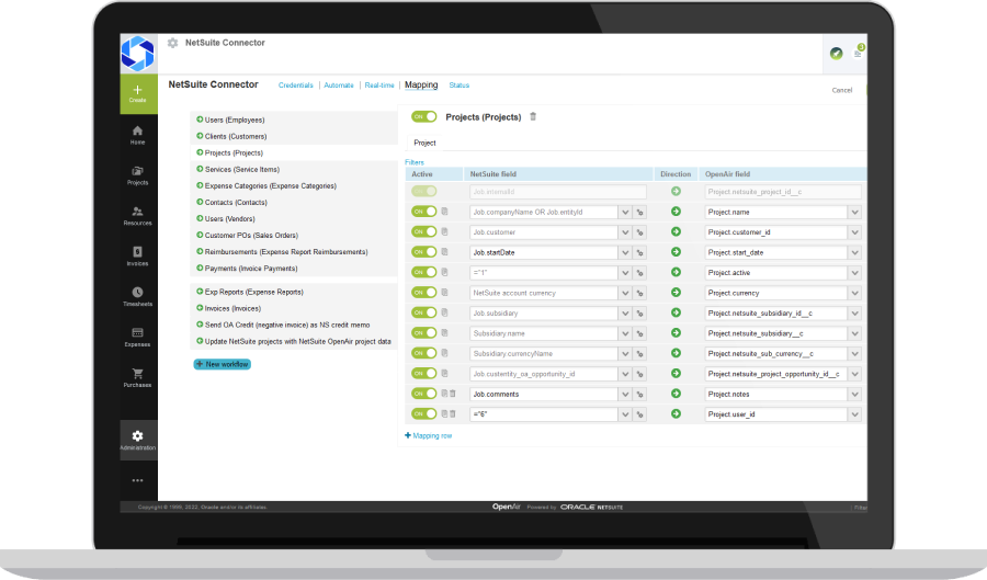 Back-office Integration dashboard