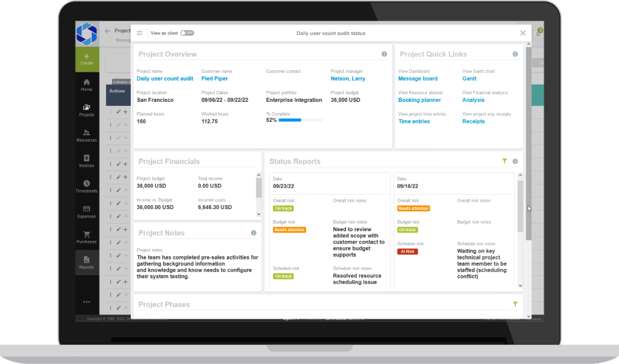 Message and Status Reporting Portlets dashboard